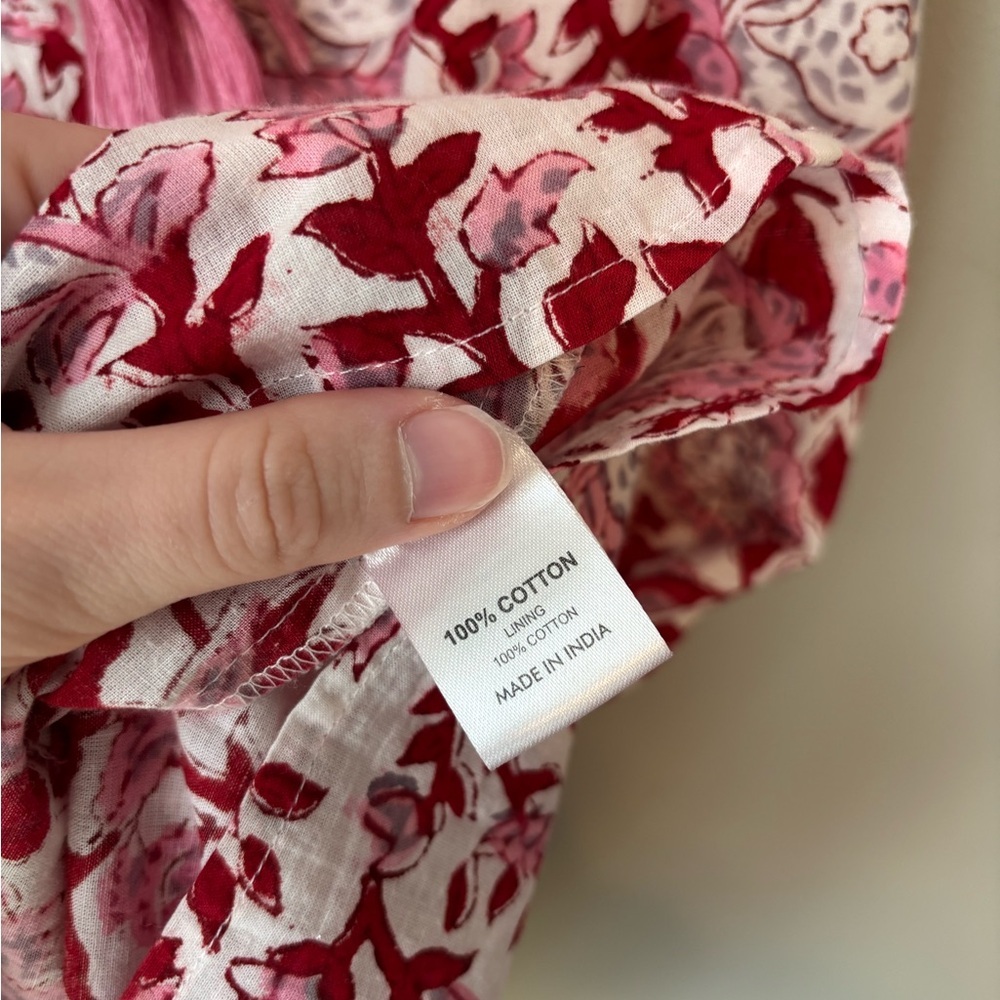 Fitzroy & Willa Floral Sleeveless Dress in Red and White size S - Picture 5 of 6